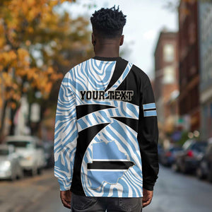 Personalized Botswana Independence Day Long Sleeve Shirt - Lefatshe la Botswana with Zebra Pattern LT01