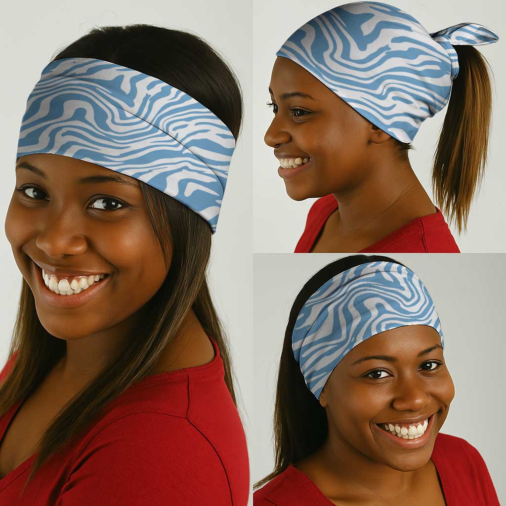 Botswana Independence Day Neck Gaiter - Lefatshe la Botswana Zebra Pattern LT01