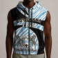 Personalized Botswana Independence Day Sleeveless Zip Hoodie - Lefatshe la Botswana with Zebra Pattern - African Pride