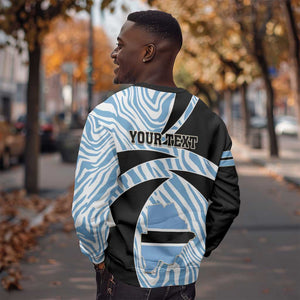 Personalized Botswana Independence Day Sweatshirt - Lefatshe la Botswana with Zebra Pattern