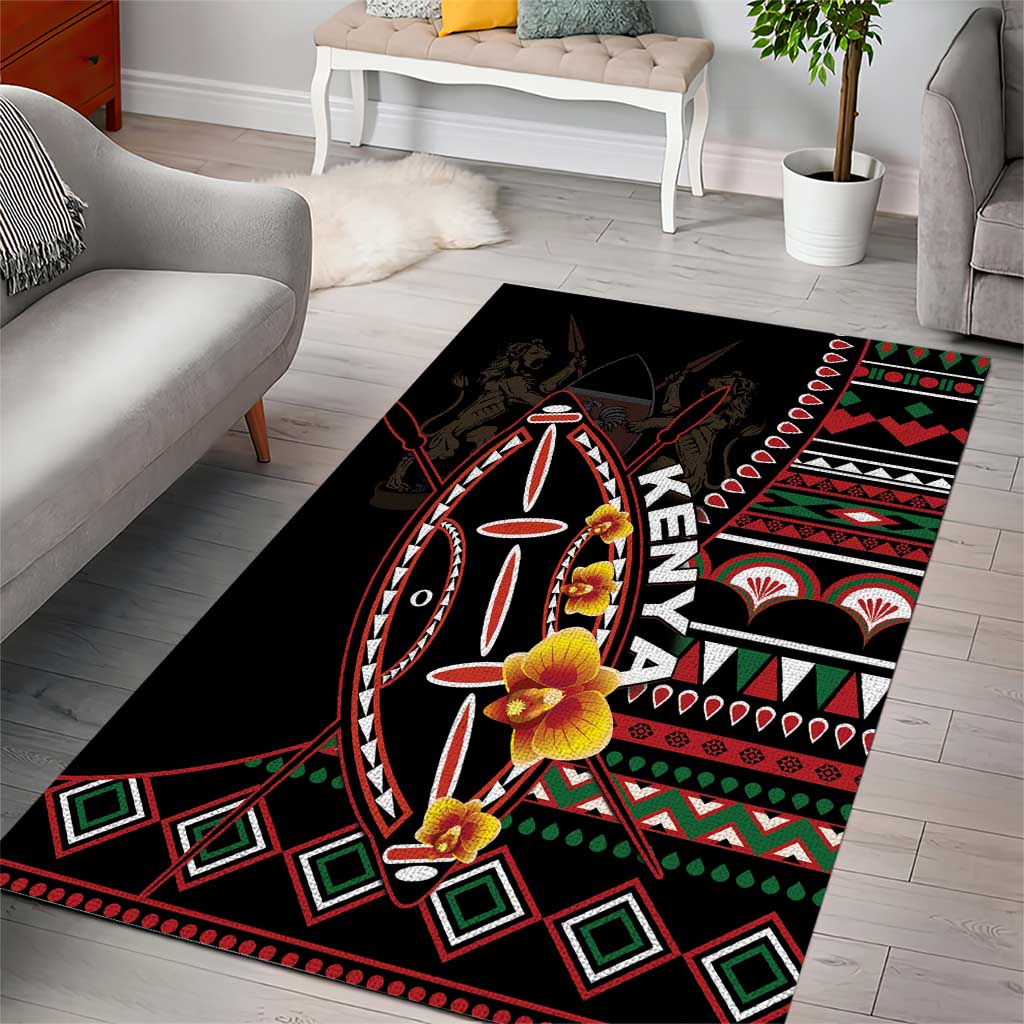 Kenya Area Rug Jamhuri Day, Kenya Shield