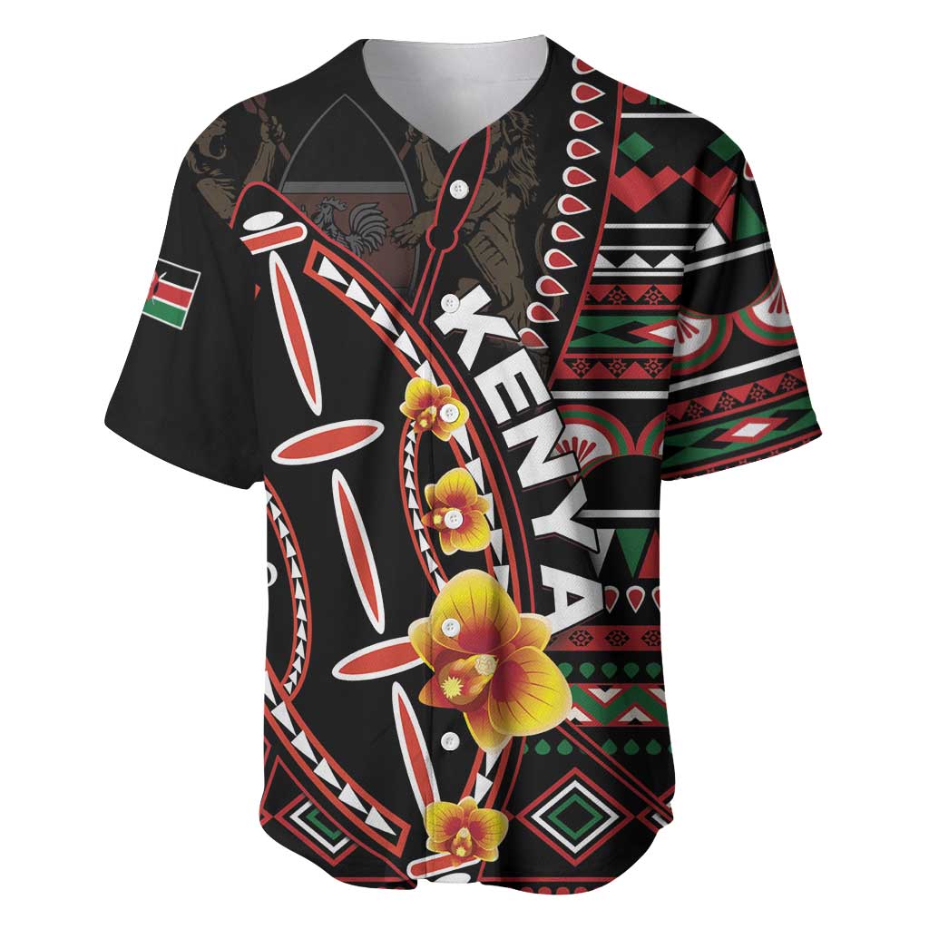 Personalized Kenya Baseball Jersey Jamhuri Day, Kenya Shield