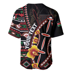 Personalized Kenya Baseball Jersey Jamhuri Day, Kenya Shield