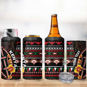 Personalized Kenya 4 in 1 Can Cooler Tumbler Jamhuri Day, Kenya Shield