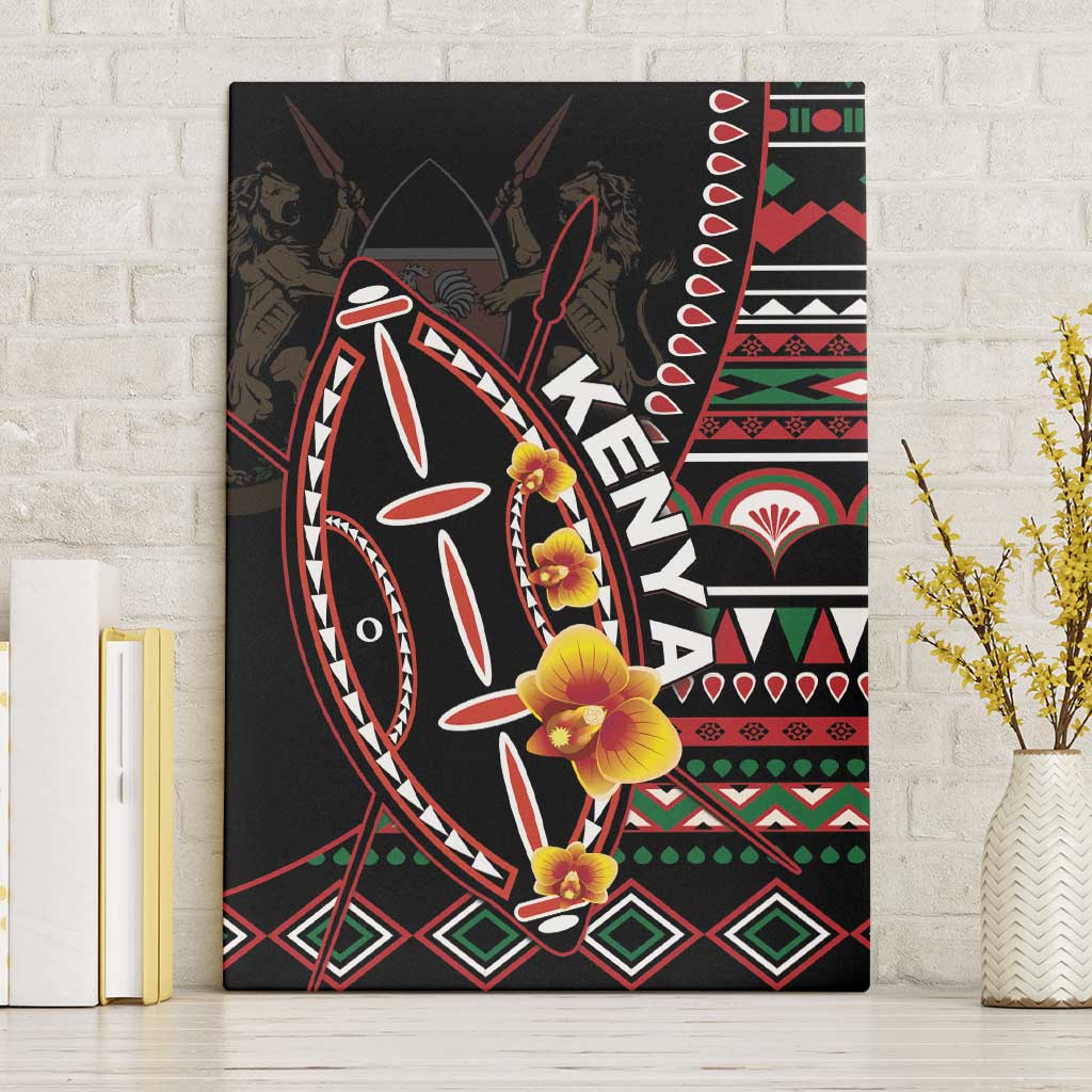 Kenya Canvas Wall Art Jamhuri Day, Kenya Shield