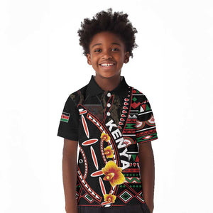 Personalized Kenya Kid Polo Shirt Jamhuri Day, Kenya Shield