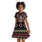 Personalized Kenya Kid Short Sleeve Dress Jamhuri Day, Kenya Shield