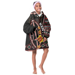 Personalized Kenya KId Wearable Blanket Hoodie Jamhuri Day, Kenya Shield