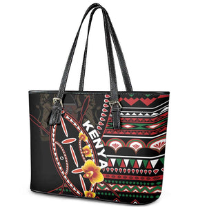 Kenya Leather Tote Bag Jamhuri Day, Kenya Shield