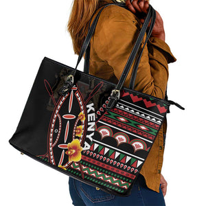 Kenya Leather Tote Bag Jamhuri Day, Kenya Shield