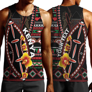 Personalized Kenya Men Tank Top Jamhuri Day, Kenya Shield