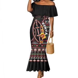 Personalized Kenya Mermaid Dress Jamhuri Day, Kenya Shield