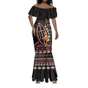 Personalized Kenya Mermaid Dress Jamhuri Day, Kenya Shield