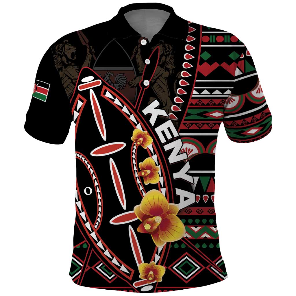 Personalized Kenya Polo Shirt Jamhuri Day, Kenya Shield