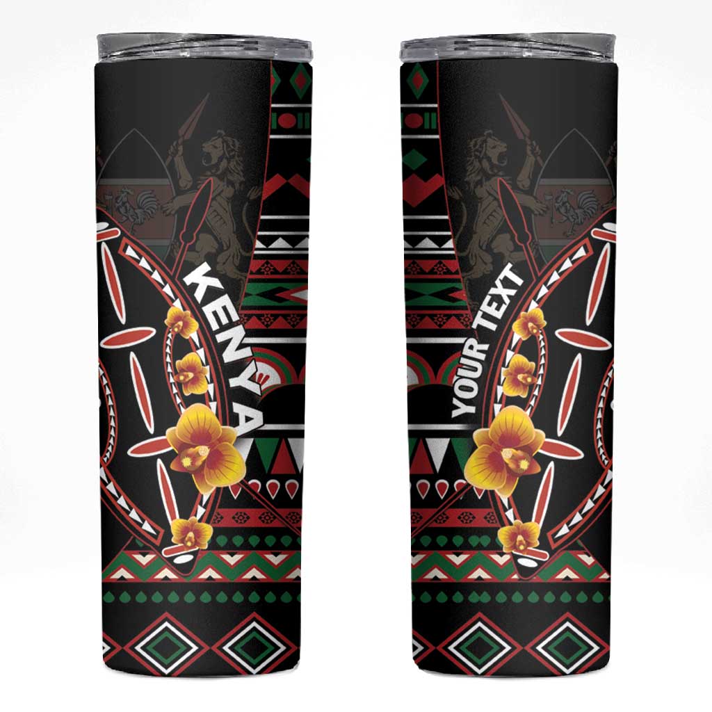 Personalized Kenya Skinny Tumbler Jamhuri Day, Kenya Shield