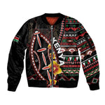 Personalized Kenya Sleeve Zip Bomber Jacket Jamhuri Day, Kenya Shield