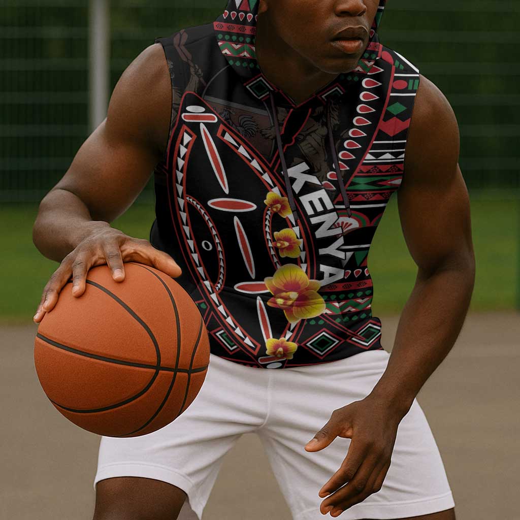 Personalized Kenya Sleeveless Hoodie Jamhuri Day, Kenya Shield - African Pride