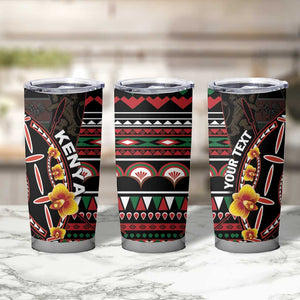 Personalized Kenya Tumbler Cup Jamhuri Day, Kenya Shield