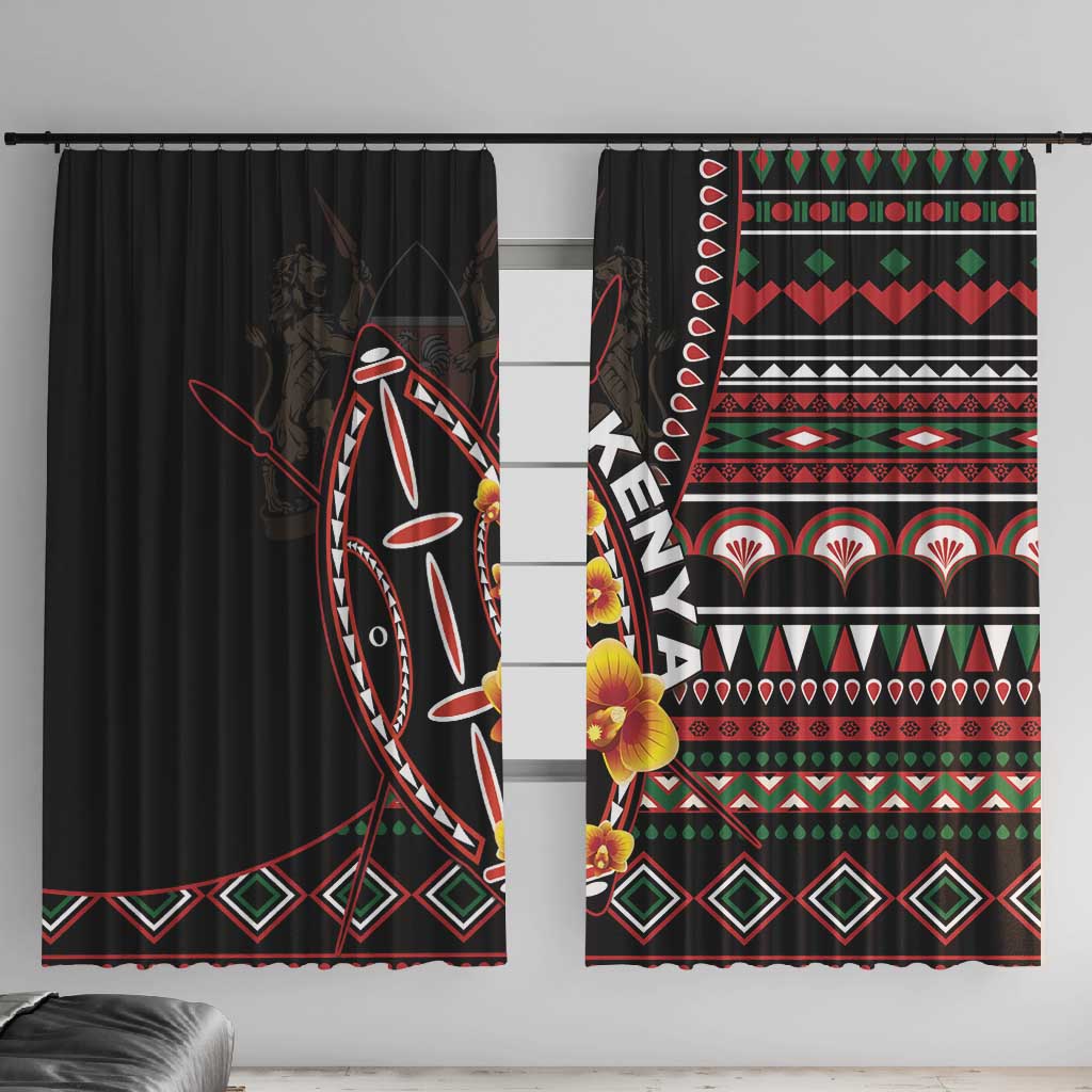 Kenya Window Curtain Jamhuri Day, Kenya Shield