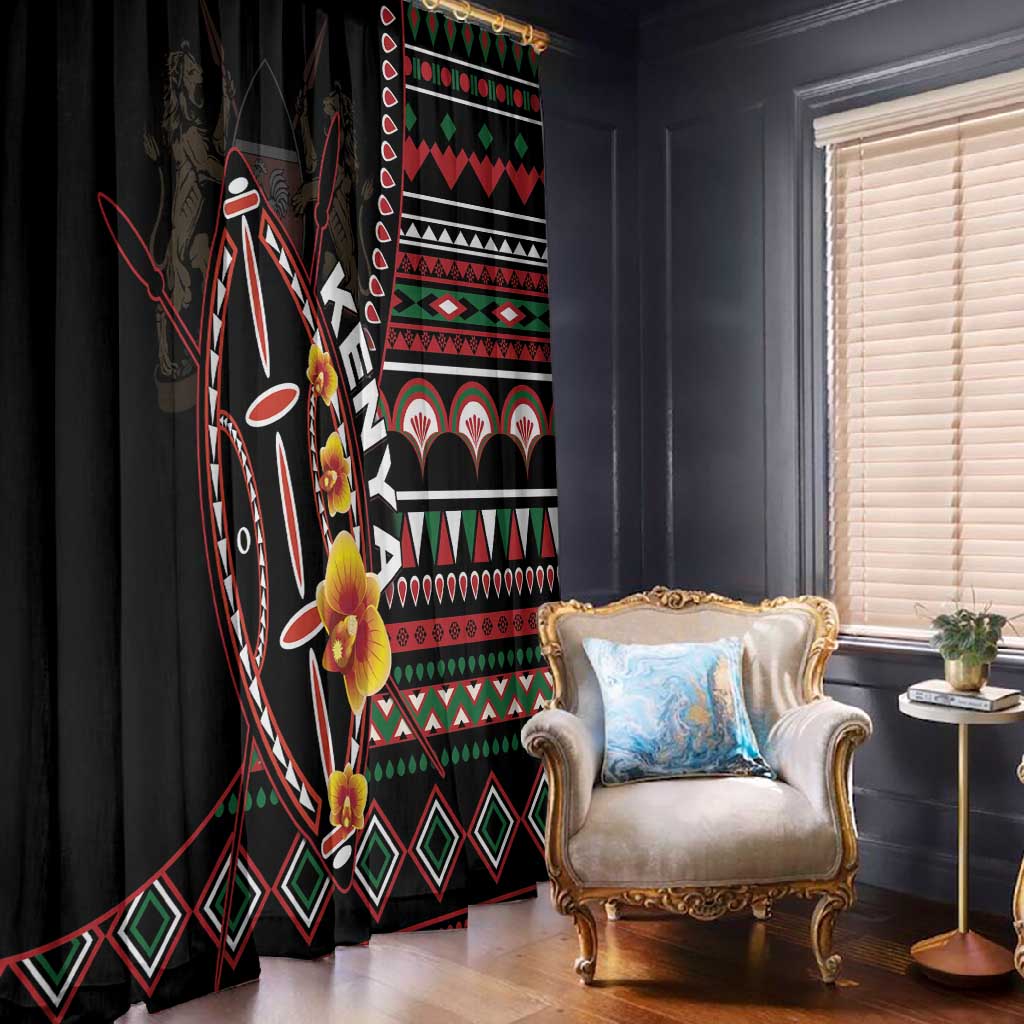 Kenya Window Curtain Jamhuri Day, Kenya Shield
