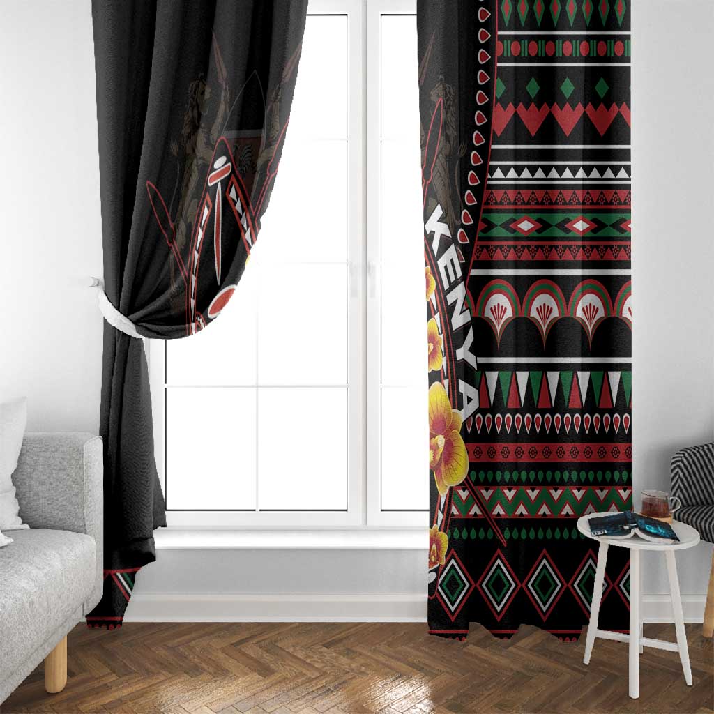Kenya Window Curtain Jamhuri Day, Kenya Shield
