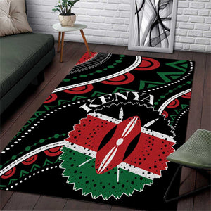 Kenya Area Rug Harambee African Pattern - Coat of Arms Design