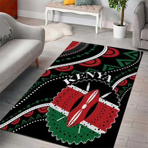 Kenya Area Rug Harambee African Pattern - Coat of Arms Design