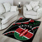 Kenya Area Rug Harambee African Pattern - Coat of Arms Design