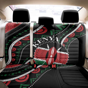 Kenya Back Car Seat Cover Harambee African Pattern - Coat of Arms Design