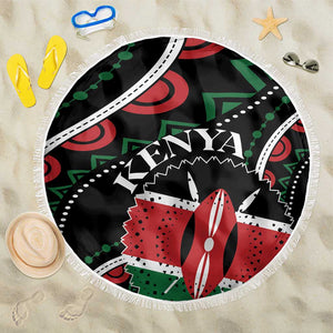 Kenya Beach Blanket Harambee African Pattern - Coat of Arms Design