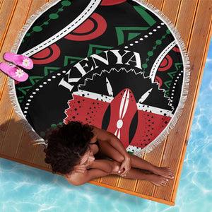 Kenya Beach Blanket Harambee African Pattern - Coat of Arms Design