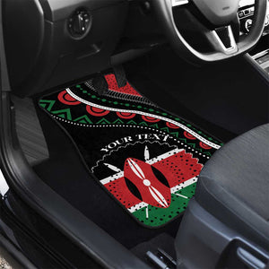 Kenya Car Mats Harambee African Pattern - Coat of Arms Design