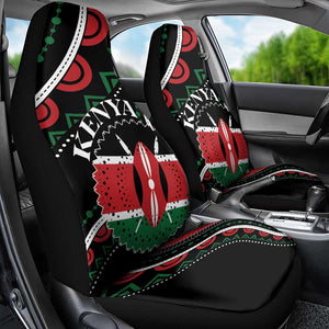 Kenya Car Seat Cover Harambee African Pattern - Coat of Arms Design