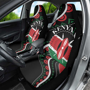 Kenya Car Seat Cover Harambee African Pattern - Coat of Arms Design