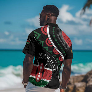 Personalized Kenya Hawaiian Shirt Harambee African Pattern - Coat of Arms Design