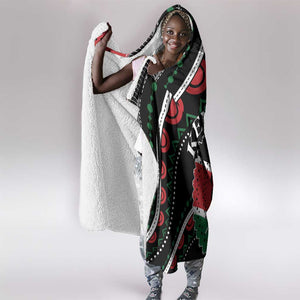 Kenya Hooded Blanket Harambee African Pattern - Coat of Arms Design