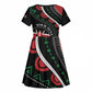 Personalized Kenya Kid Short Sleeve Dress Harambee African Pattern - Coat of Arms Design