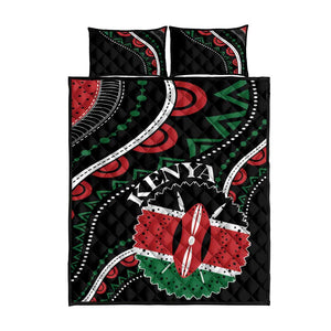 Kenya Quilt Bed Set Harambee African Pattern - Coat of Arms Design