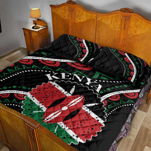 Kenya Quilt Bed Set Harambee African Pattern - Coat of Arms Design