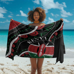 Kenya Sarong Harambee African Pattern - Coat of Arms Design