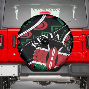 Kenya Spare Tire Cover Harambee African Pattern - Coat of Arms Design