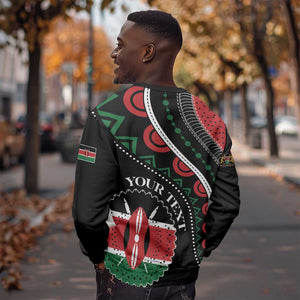 Personalized Kenya Sweatshirt Harambee African Pattern - Coat of Arms Design