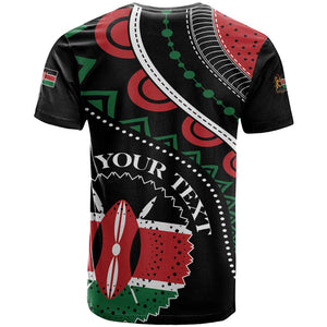 Personalized Kenya T shirt Harambee African Pattern - Coat of Arms Design