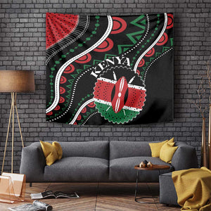 Kenya Tapestry Harambee African Pattern - Coat of Arms Design