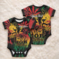 Personalized Reggae King Marley One Love Baby Onesie Rastafarian Lion Grunge