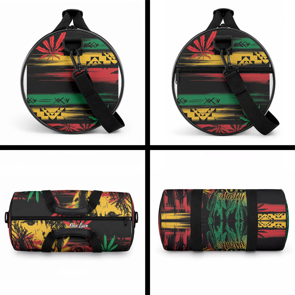 Reggae King Marley One Love Duffle Bag Rastafarian Lion Grunge
