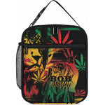 Reggae King Marley One Love Lunch Bag Rastafarian Lion Grunge