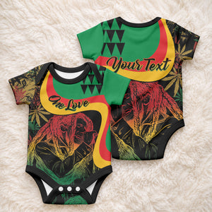 Personalized Legend Reggae Marley Baby Onesie Kakau Jawaiian
