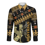 Assyrian New Year Long Sleeve Button Shirt Akitu 6774 Kha B Nissan