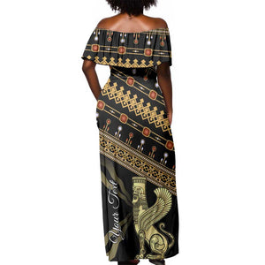 Assyrian New Year Off Shoulder Maxi Dress Akitu 6774 Kha B Nissan